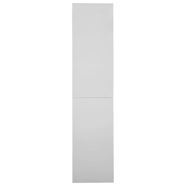 vidaXL Dokumentskåp med skjutdörr ljusgrå 90x40x180 cm stål grå