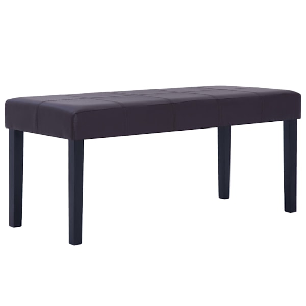 vidaXL Bänk 106 cm konstläder brun Brun