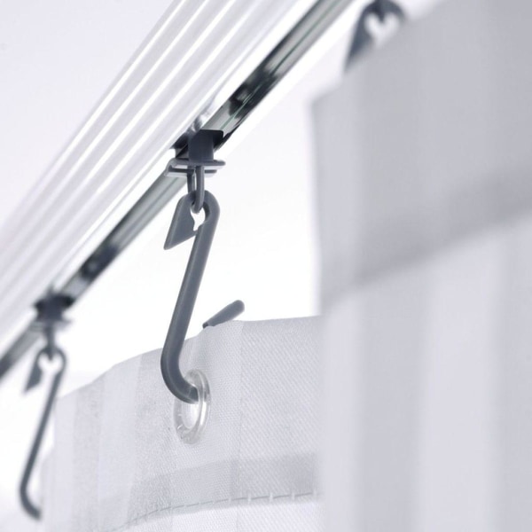 RIDDER Universal duschstång för hörn med krokar krom 52500 Silver