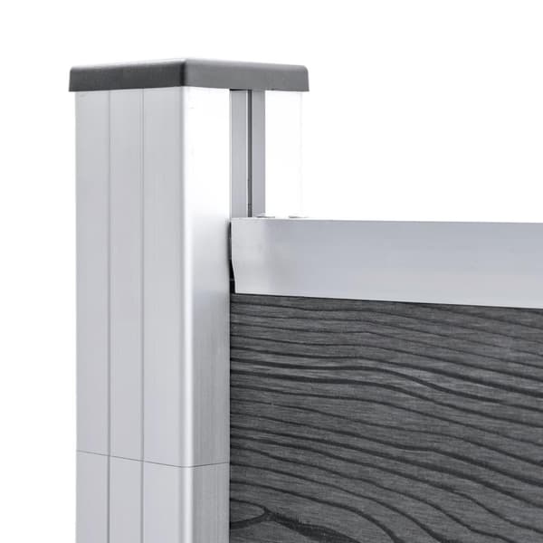 vidaXL Staketpanel WPC 526x106 cm grå grå