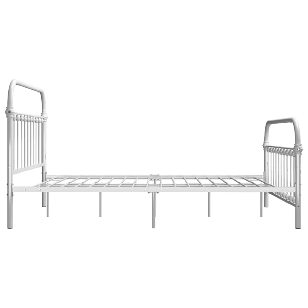 vidaXL Sängram utan madrass vit metall 140x200 cm Vit