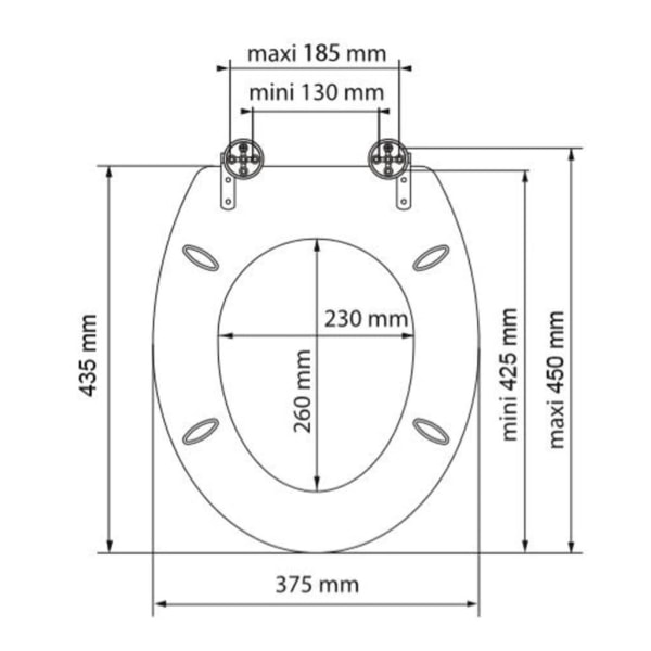 SCHÜTTE Toalettsits Solid Wood MDF brun Brun