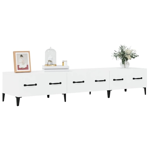 vidaXL TV-skåp vit högglans 150x34,5x30 cm konstruerat trä Vit