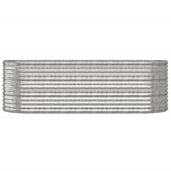 vidaXL Odlingslåda galvaniserat stål 224x80x68 cm silver Silver