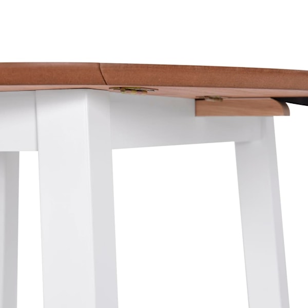 vidaXL Klaffbord runt MDF vit Vit