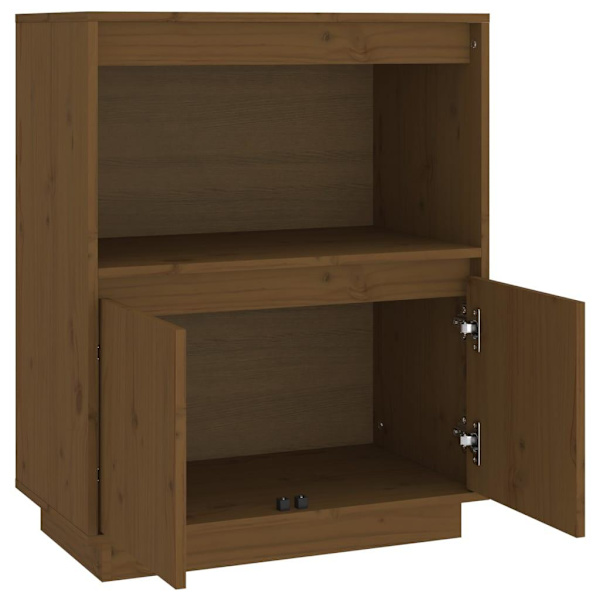 vidaXL Skänk honungsbrun 60x34x75 cm massiv furu Brun