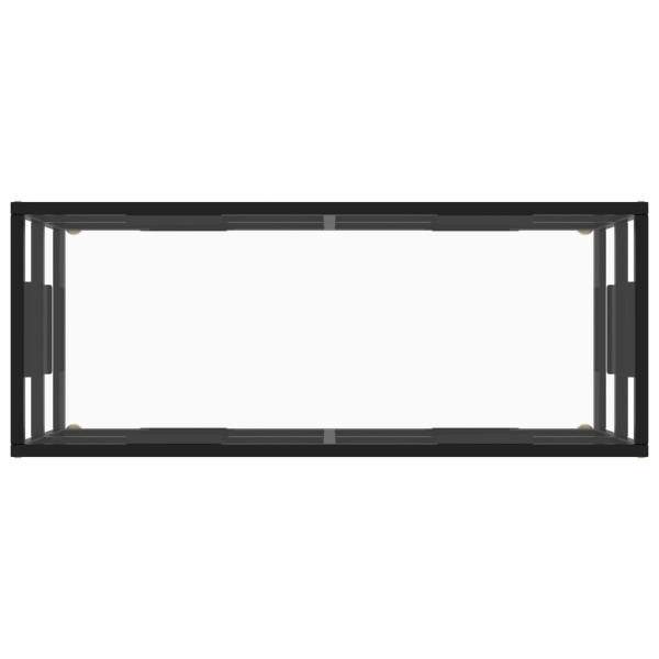 vidaXL Tv-bänk svart med härdat glas 100x40x40 cm Svart