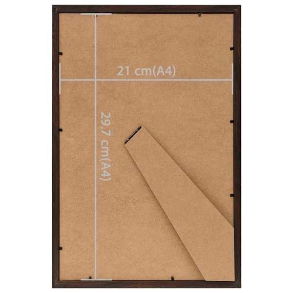 vidaXL Fotoramar 3 st för bord svart 21x29,7cm MDF Svart