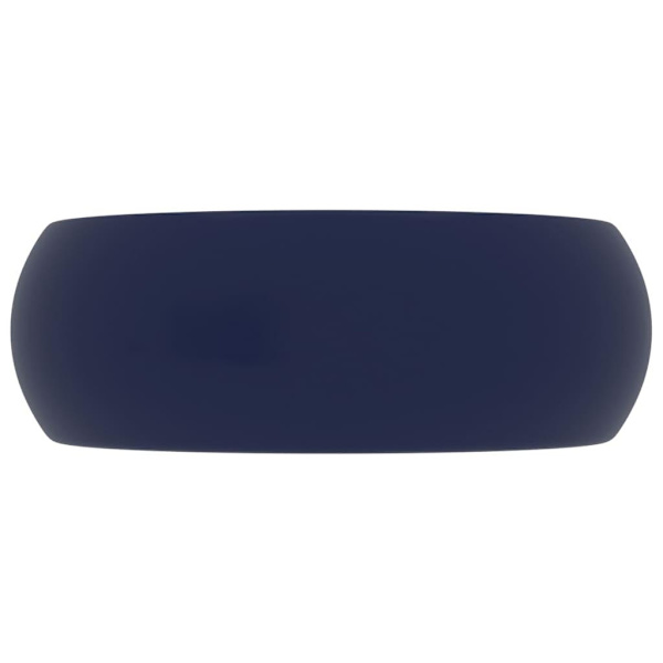 vidaXL Lyxigt runt handfat matt mörkblå 40x15 cm keramik Blå
