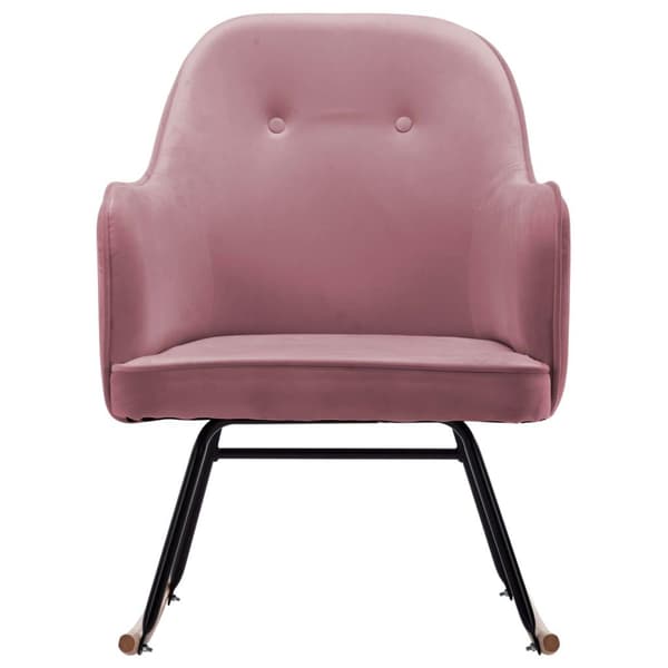 vidaXL Gungstol rosa sammet Rosa