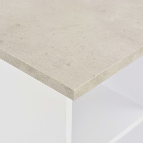 vidaXL Barbord vit och betonggrå 60x60x110 cm Vit