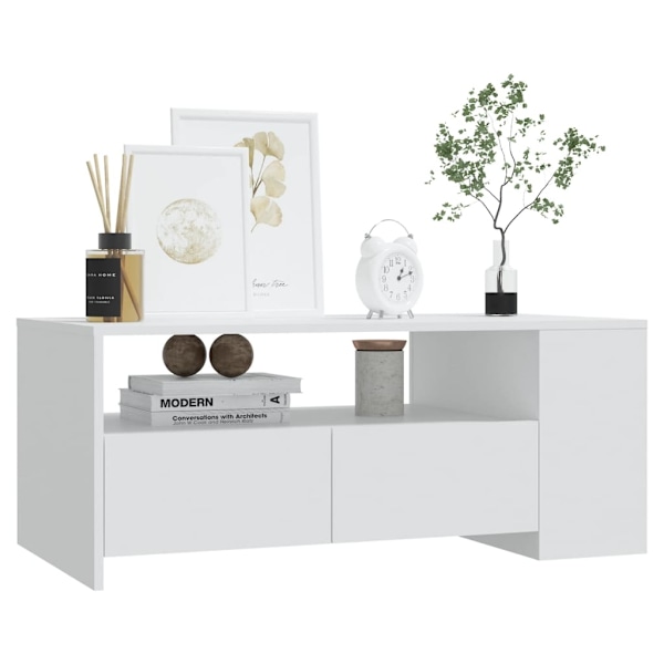 vidaXL Soffbord vit 102x55x42 cm konstruerat trä Vit