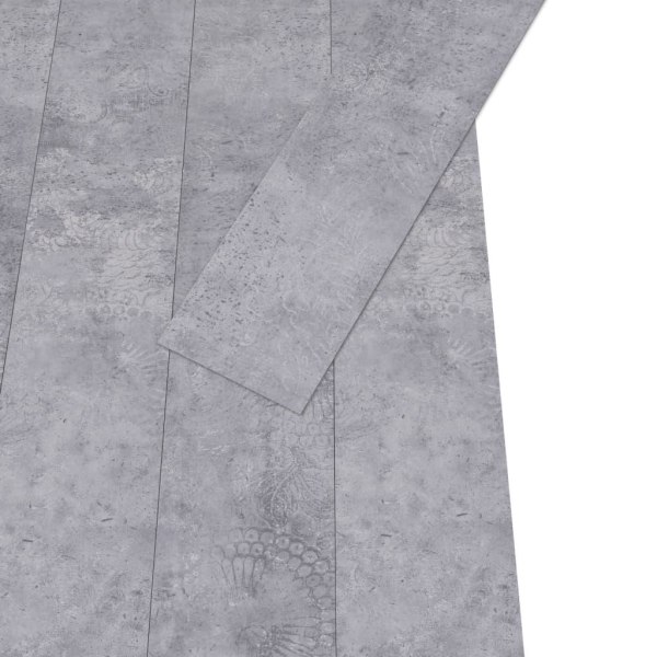 vidaXL Självhäftande PVC-golvplankor 5,21 m² 2 mm cementgrå grå