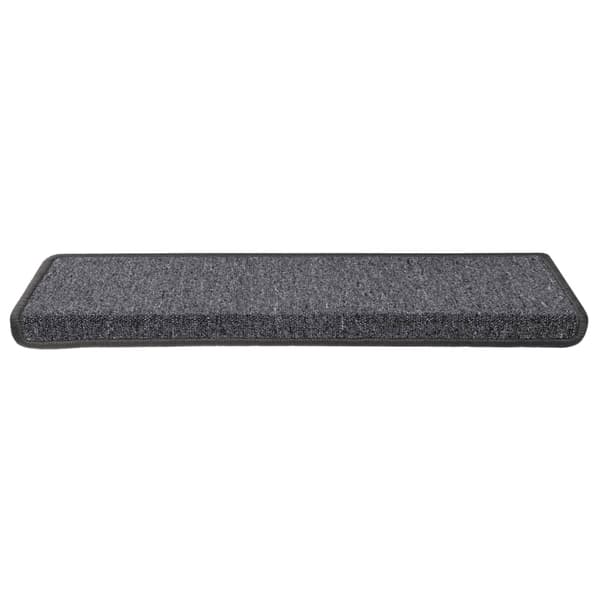 vidaXL Trappmattor 15 st 65x21x4 cm mörkgrå rektangulär kant multifärg