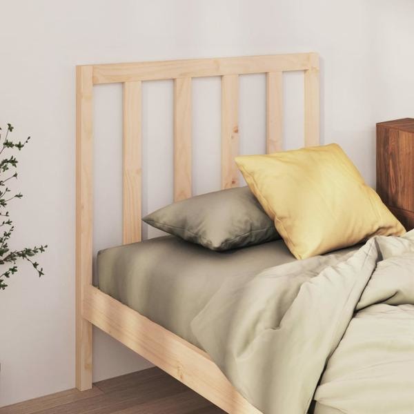vidaXL Sänggavel 106x4x100 cm massiv furu Brun