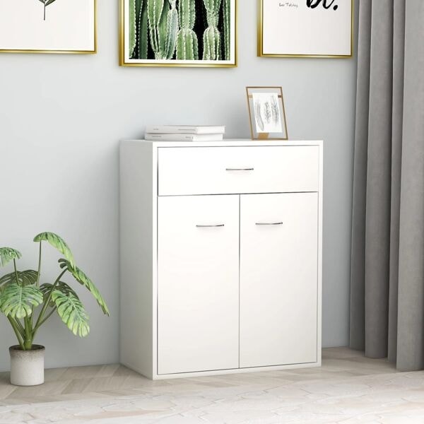 vidaXL Skänk vit 60x30x75 cm konstruerat trä Vit