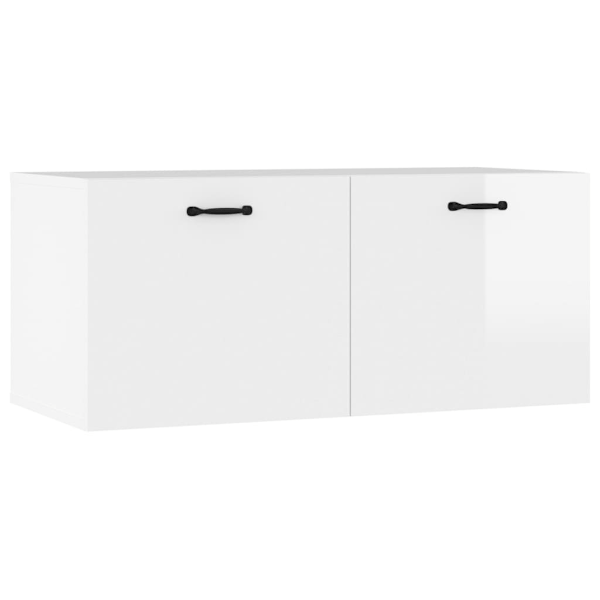 vidaXL Väggskåp vit högglans 80x36,5x35 cm konstruerat trä Vit