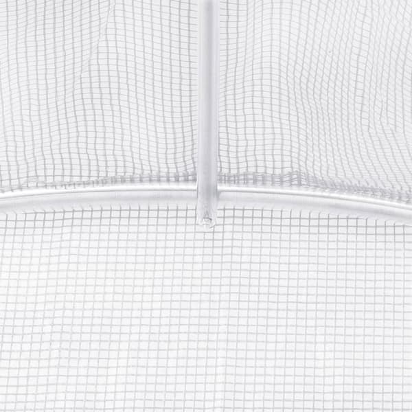 vidaXL Växthus med stålram vit 40 m² 20x2x2 m Vit