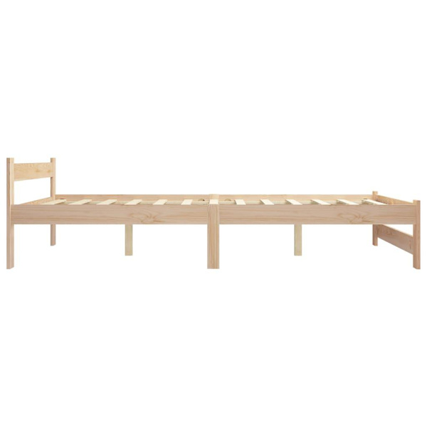 vidaXL Sängram massiv furu 180x200 cm Brun