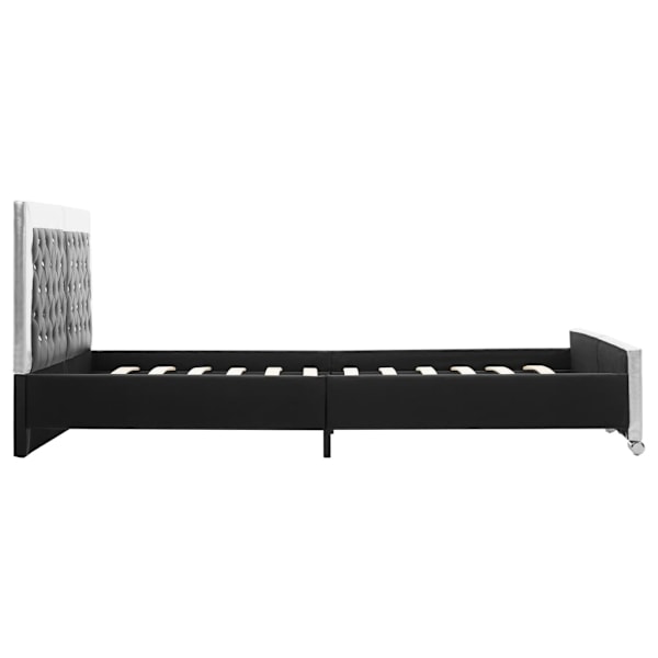 vidaXL Sängram svart konstläder 160x200 cm Svart