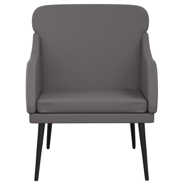 vidaXL Fåtölj grå 63x76x80 cm konstläder Grå