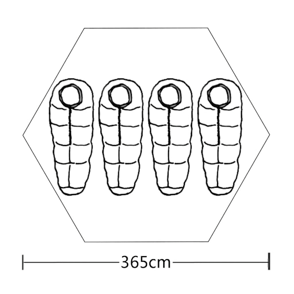 vidaXL 4-mannatält flerfärgad multifärg