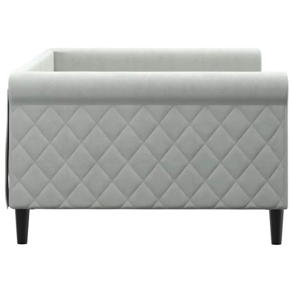 vidaXL Dagbädd ljusgrå 100x200 cm sammet Grå