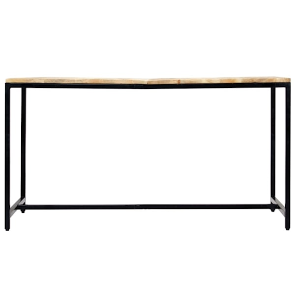 vidaXL Matbord 140x70x75 cm massivt grovt mangoträ Brun