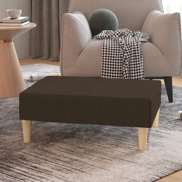 vidaXL Fotpall mörkbrun 78x56x32 cm tyg Brun