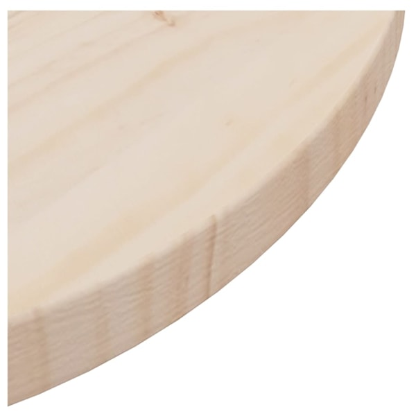 vidaXL Bordsskiva Ø80x2,5 cm massiv furu Brun