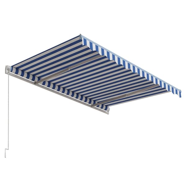 vidaXL Automatisk markis 300x250 cm blå och vit Blå