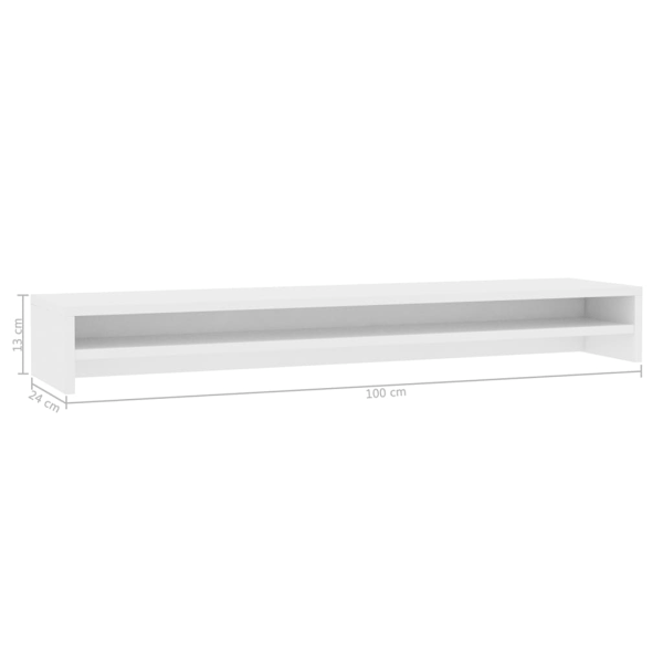 vidaXL Skärmställ vit 100x24x13 cm konstruerat trä Vit