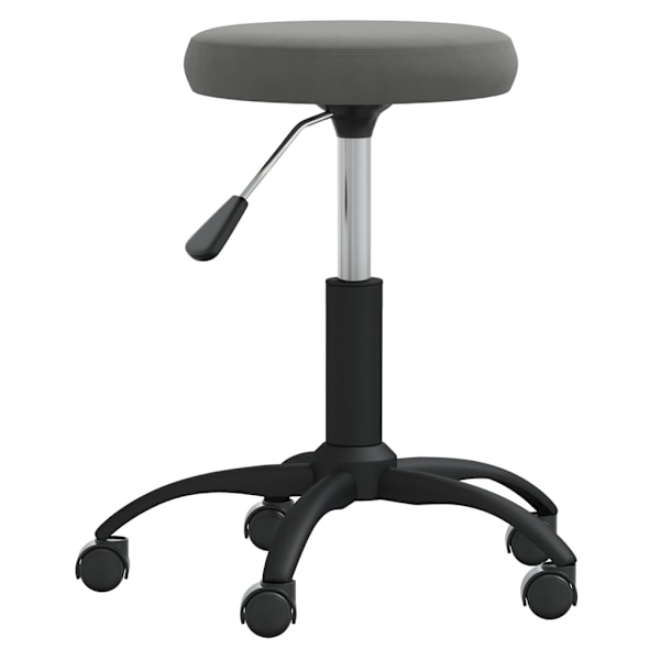 vidaXL Massagepall mörkgrå sammet grå