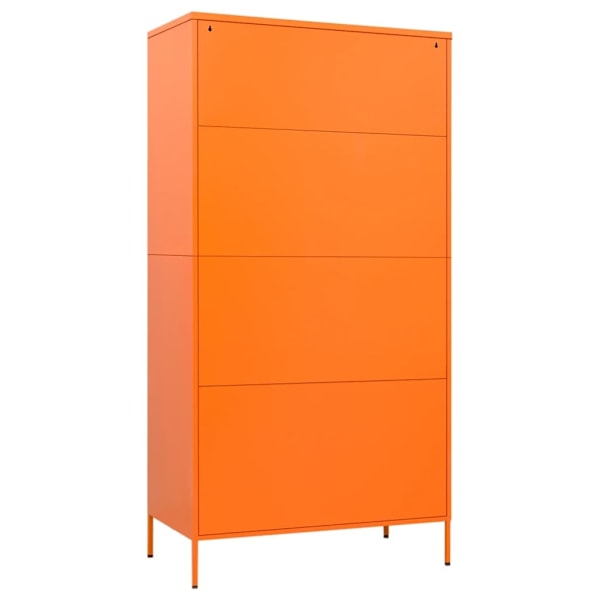 vidaXL Garderob 90x50x180 cm Orange stål Orange