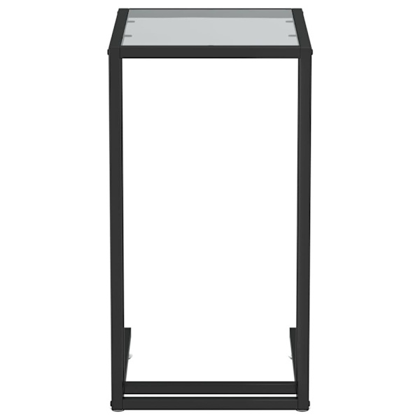 vidaXL Sidobord till datorbord svart 50x35x65 cm härdat glas Svart