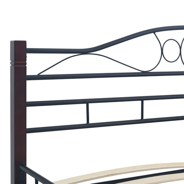 vidaXL Sängram utan madrass svart metall 120x200 cm Svart