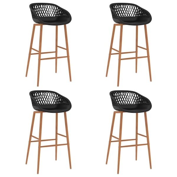 vidaXL Bargrupp 5 delar svart Svart