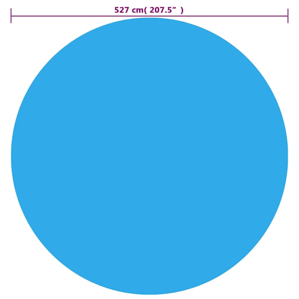 vidaXL Poolskydd blå 527 cm PE Blå