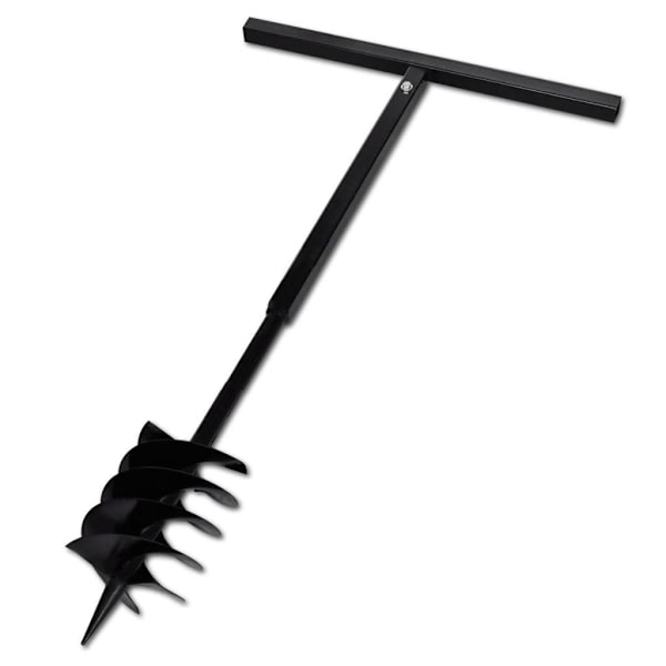 vidaXL Jordborr 180 mm Stål inkl. förlängningsrör 13 meter Vit