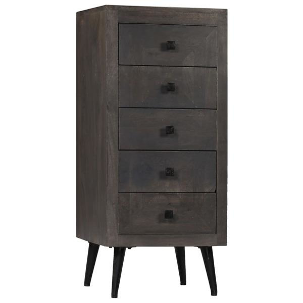 vidaXL Skänk massivt mangoträ 40x40x91 cm grå