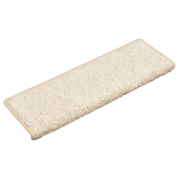 vidaXL Trappstegsmattor 15 st 65x21x4 cm vit Vit