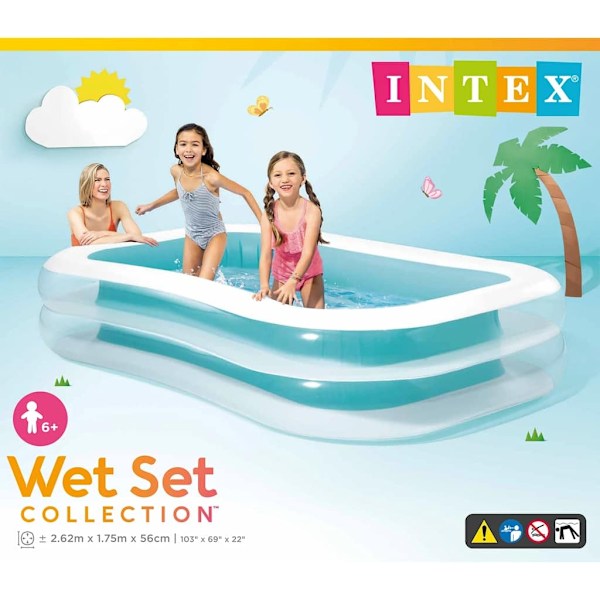 INTEX Swim Center Family Pool 262x175x56 cm Blå