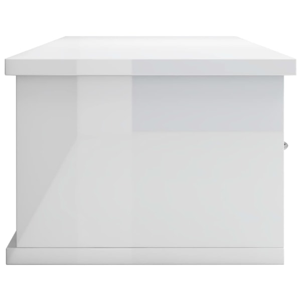 vidaXL Väggmonterade lådor vit högglans 88x26x18,5 cm spånskiva Vit