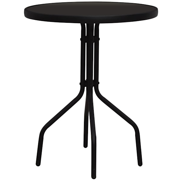 vidaXL Caféset 3 delar PVC-rotting svart Svart