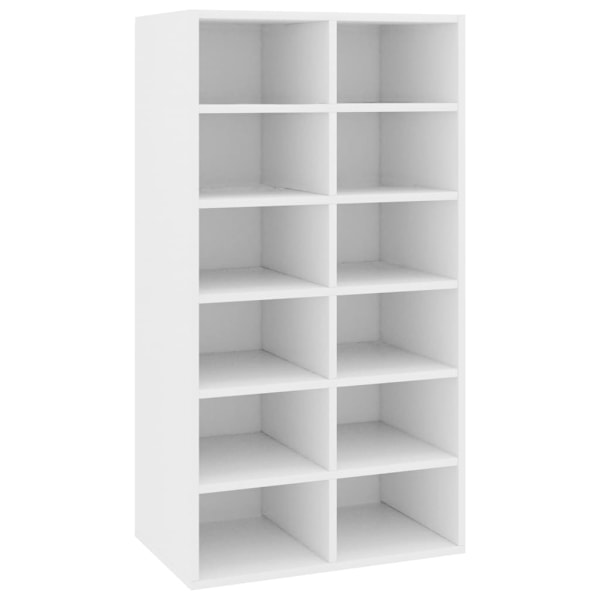 vidaXL Skohylla vit 54x34x100,5 cm konstruerat trä Vit