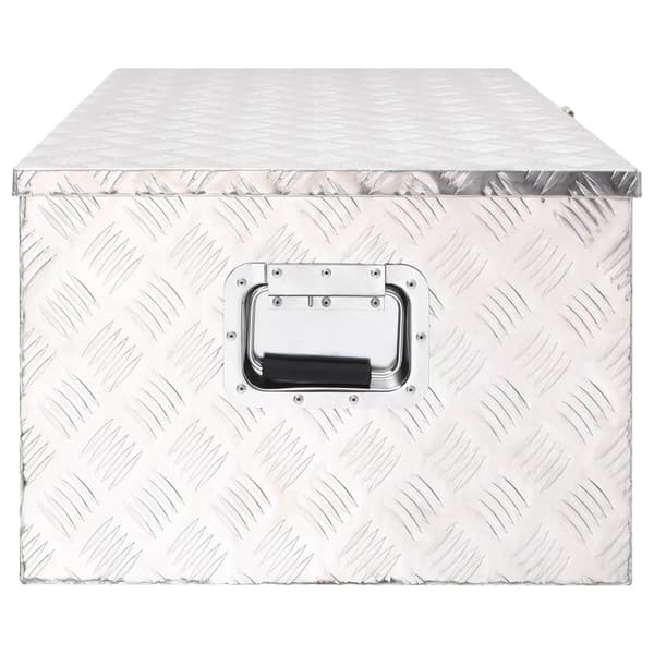 vidaXL Förvaringslåda silver 100x55x37 cm aluminium Silver