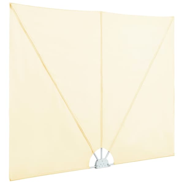 vidaXL Sidomarkis för terrass gräddvit 400x200 cm Creme