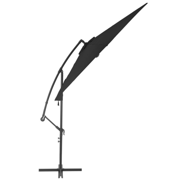 vidaXL Frihängande parasoll med aluminiumstång 300 cm svart Svart