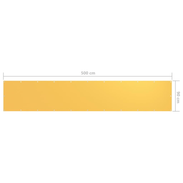 vidaXL Balkongskärm gul 90x500 cm oxfordtyg Gul