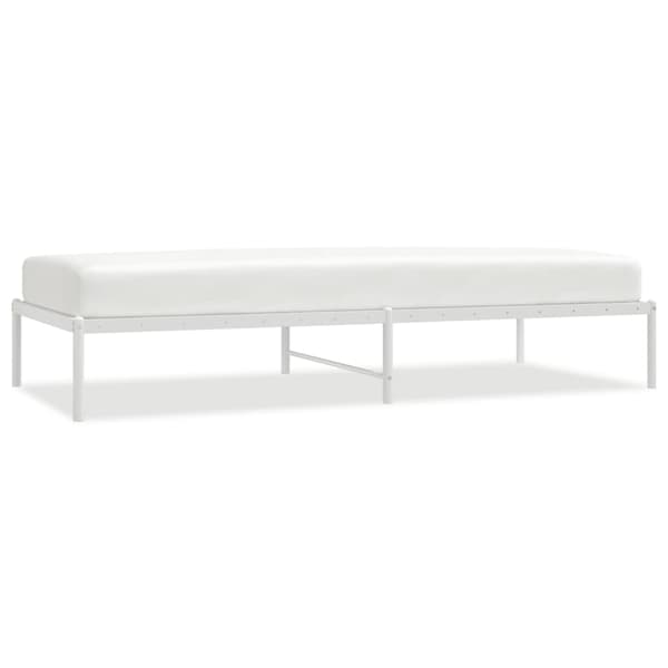 vidaXL Sängram metall vit 90x200 cm Vit